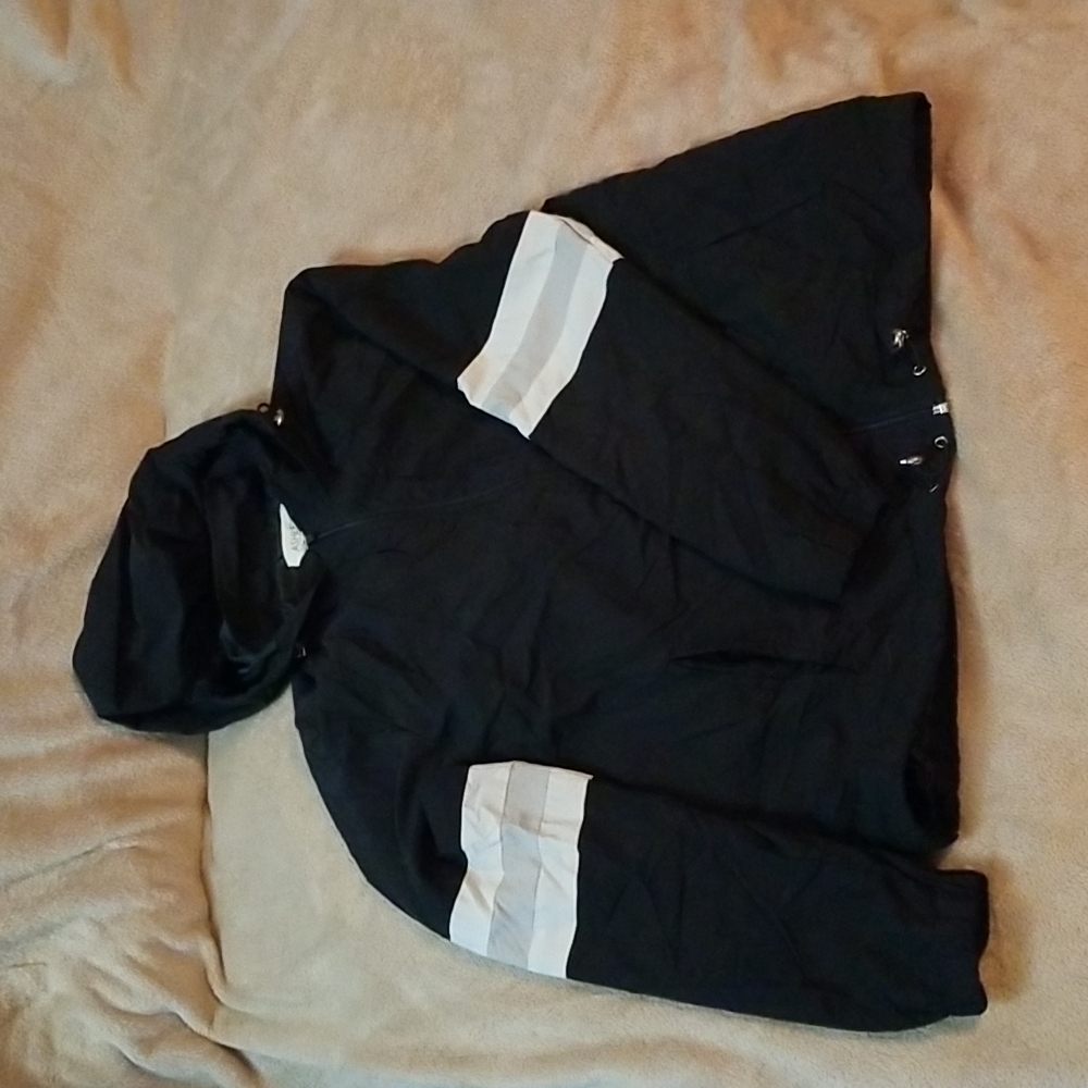 Black with white and grey strips LARGE